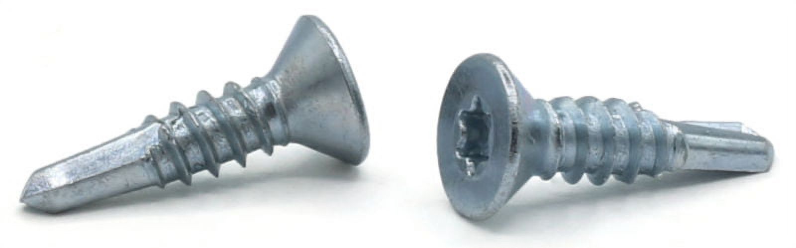 100 Pack #14 X 1-3/4" Self-Drilling Screws – Flat Head, Phillips, 410 Stainless Steel