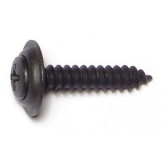 #10 x 1" Black Phosphate Phillips Oval Trim Sheet Metal Screws SMSOWS-035 (15 pcs.)