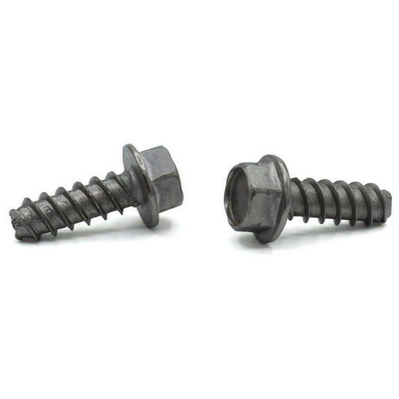 #10 x 1" Thread Forming Screws for Plastics (48-2) / Unslotted / Hex Washer Head / Steel / Zinc - 5000 Piece Carton