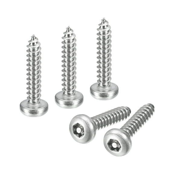 #10 x 1" Torx Security Screws, 20Pack Button Head, Self Tapping Screws, 304 Stainless Steel Anti-Theft Screws