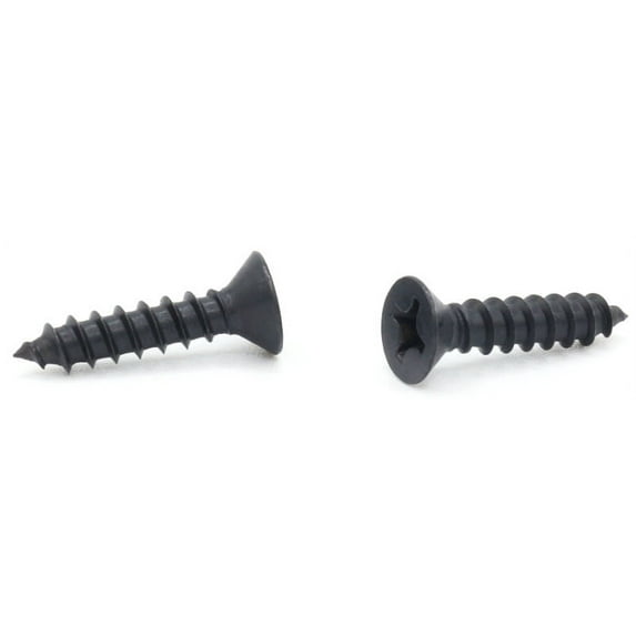 #10 x 1" Type A Self-Tapping Screws / Phillips / Flat Head / 18-8 Stainless Steel / Black Oxide - 2000 Piece Carton