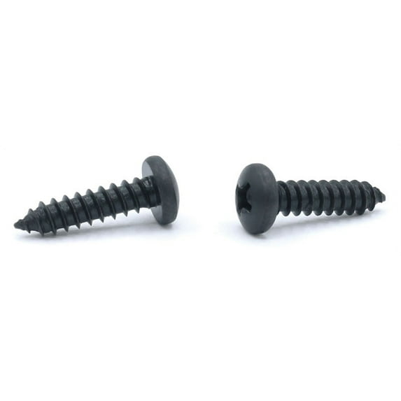 #10 x 1" Type A Self-Tapping Screws / Phillips / Pan Head / Steel / Black Oxide - 5000 Piece Carton