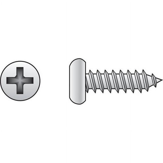 10 x 1 in. Stainless Steel Pan Head Sheet Metal Screw - 100 Per Box