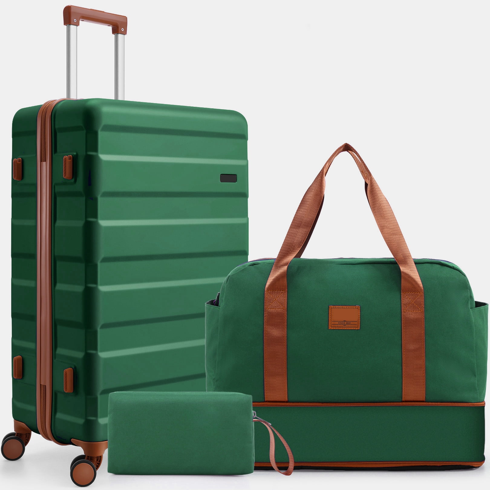 SANOPY Luggage Sets 3 PCS, ABS Lightweight Suitcase Dual-Spinner Wheel TSA Lock, Hardshell Carry on Luggage with Expandable Travel Bag