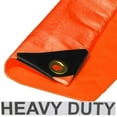 thumbnail image 1 of 10 x 10 Extra Heavy Duty Orange Tarp 3 Ply Reinforced Canopy 6 oz 12 Mil Canopy Tarp (Finished Size 9'.6 x 9'.6), 1 of 5