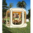thumbnail image 1 of 10 x 10 FT Pop Up Screen Tent - Portable Screen House for 6 to 8 People with Weather Resistant Design - Beige, 1 of 8