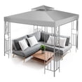 thumbnail image 1 of Gazebo Cover Replacement Canopy Top 10x10 Ft (3m x 3m) - Double Tier Top Canopy Cover Replacement with UV30+, Dirt, Water Resistant for Outdoor, Sunshade, Garden, Patio, Pavilion (Gray), 1 of 6