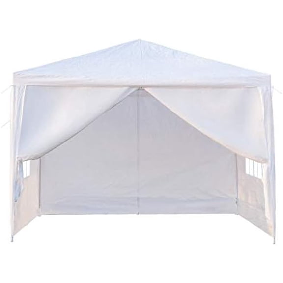 10 x 10' Four Sides Portable Home Use Waterproof Tent with Spiral Tubes White Outdoor  Wedding Party Tent Heavy Duty Canopy Tents$$Garden &