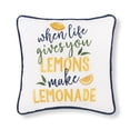 thumbnail image 1 of Make Lemonade Embroidered Small Petite Throw Pillow, 10" x 10", 1 of 3
