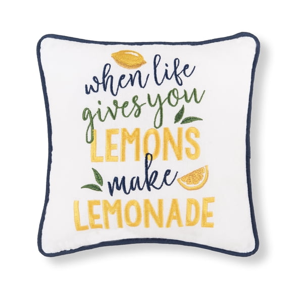 "When Life Gives You Lemons Make Lemonade" Mini Accent Pillow 10" x 10"