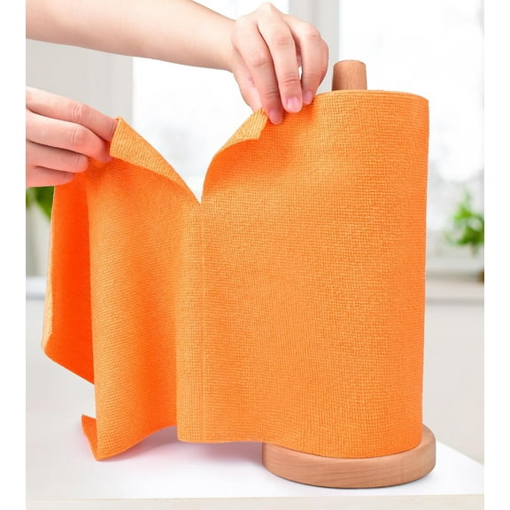 10" x 10" Microfiber Cleaning Cloth Roll, Tear Away Towels, Reusable Washable Rags, 20 Sheets Per Roll, for Kitchen Car Drying Dishes