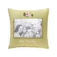 thumbnail image 1 of "Our Family" Picture Photo Slot Cotton Blend Mini Accent Pillow 10" x 10", 1 of 4