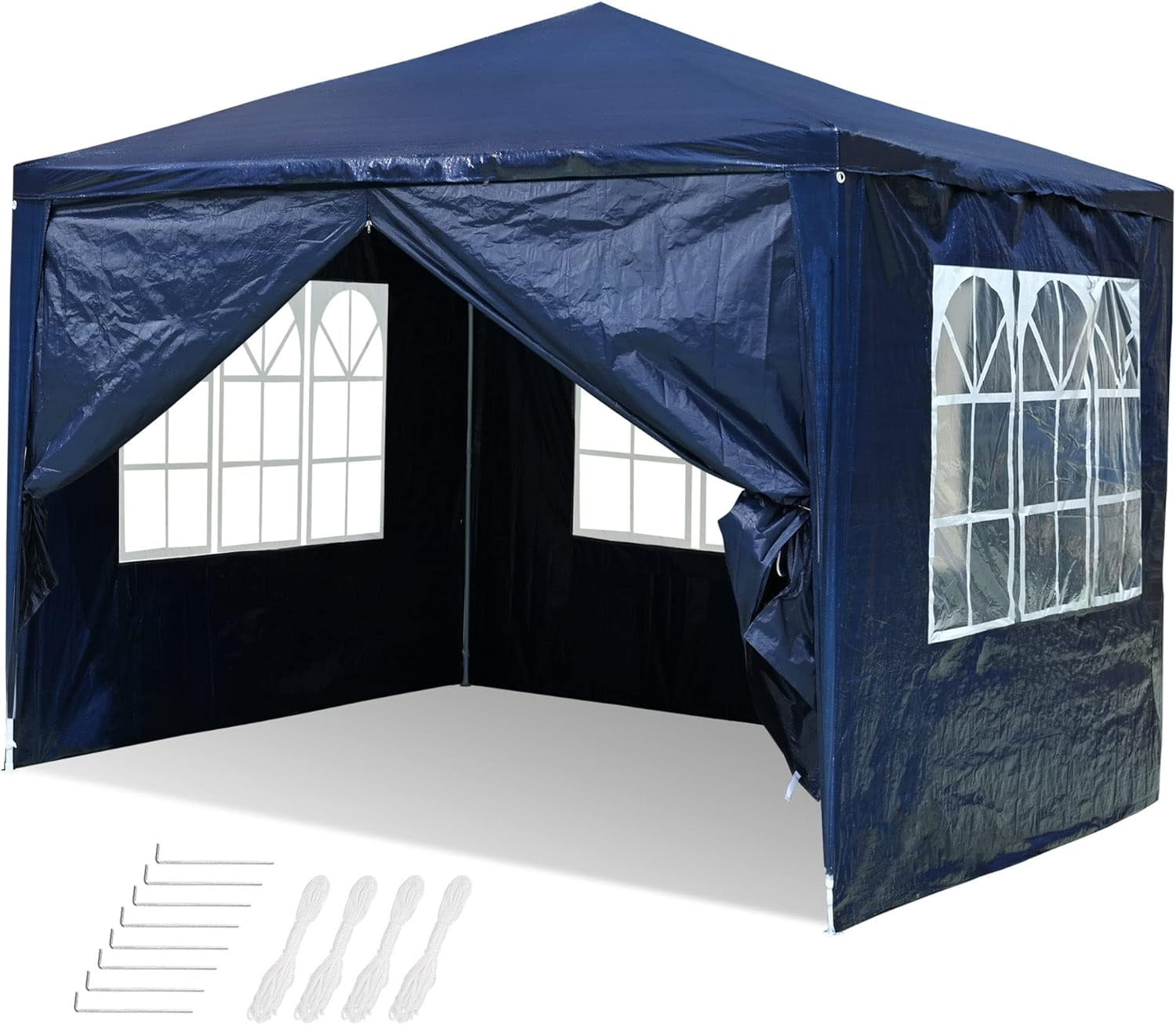 Blue 10' x 10' Outdoor Wedding Party Tent with Sidewalls
