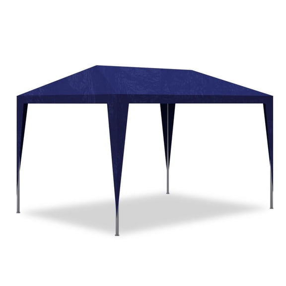 10'x 10' Patio Outdoor Gazebo Party Tent Wedding PE Canopy Shelter White/Blue