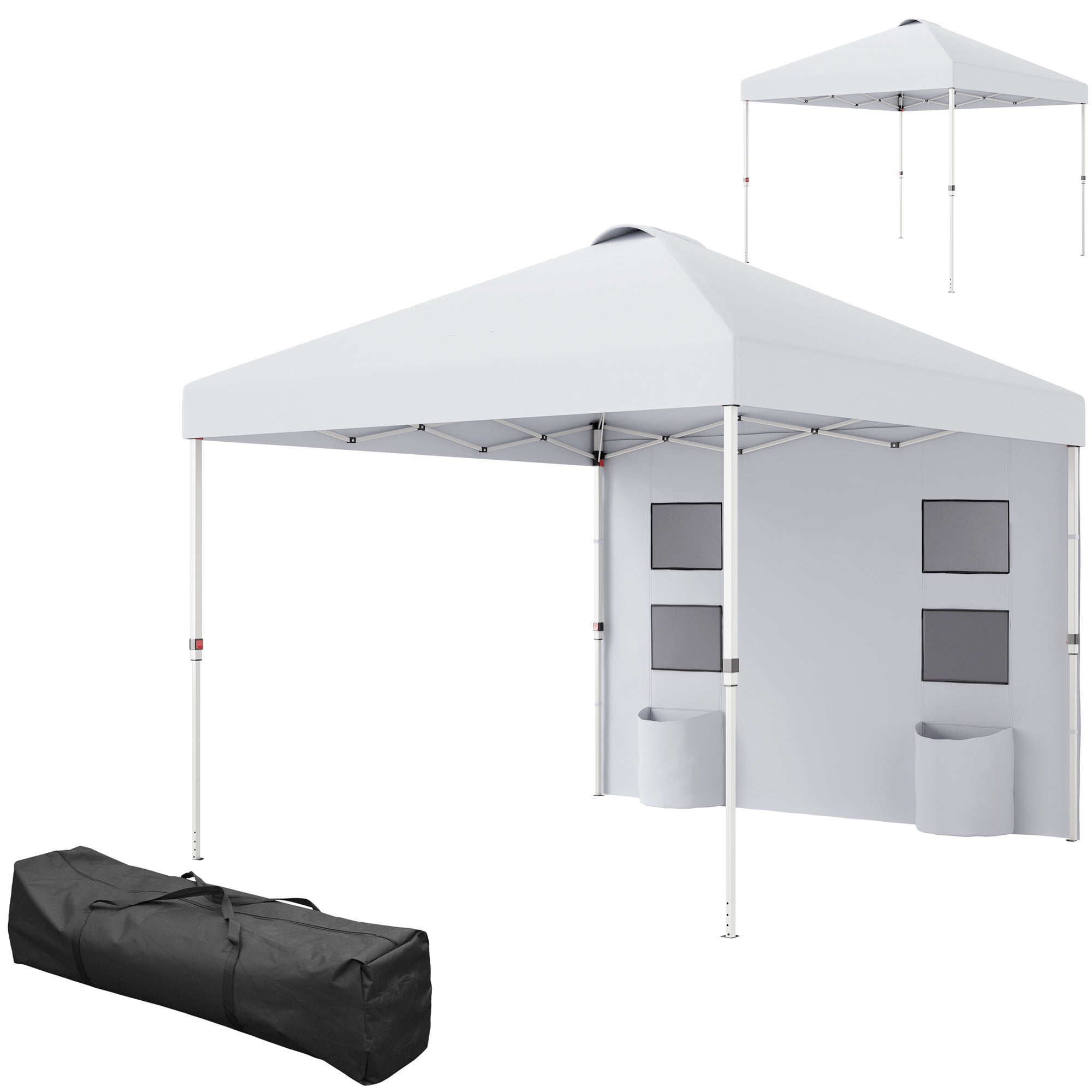 10' x 10' Pop Up Canopy Tent w/ Sidewall, UPF50+ Height Adjustable ...