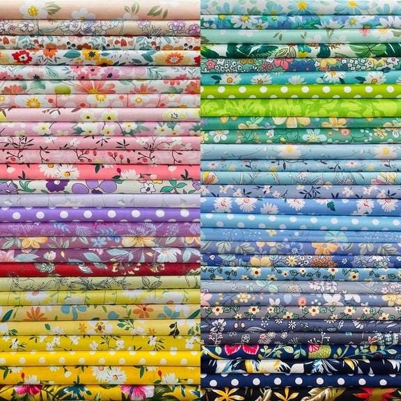 10" x 10" Precut Cotton Quilting Fabric Squares for Sewing-Floral | 100% Cotton Wonderful Colors Beautiful Patterns Good Quality Fabric Perfect For Quilting Projects