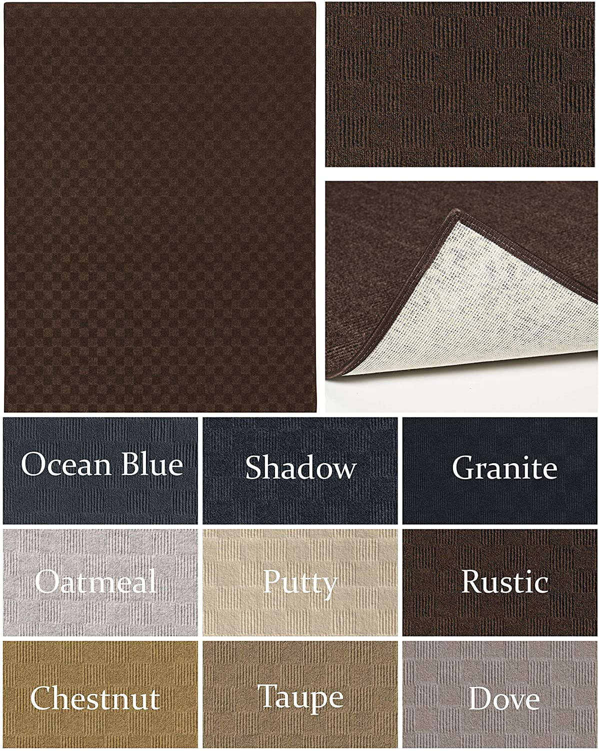 10' x 10' Rustic, Checkerboard Pattern - Indoor/Outdoor ECO-Friendly ...