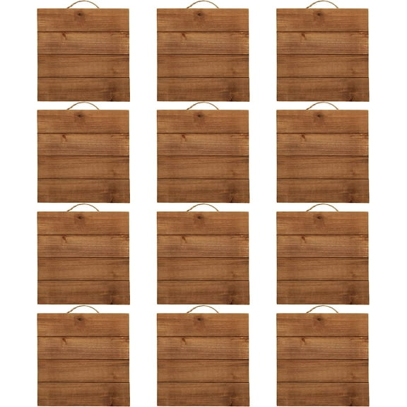 10 x 10" Square Wood Pallet Plaque by Make Market - Unfinished Hanging Decorative Sign - Bulk 12 Pack