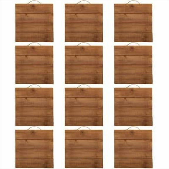 10 x 10" Square Wood Pallet Plaque by Make Market - Unfinished Hanging Decorative Sign - Bulk 12 Pack