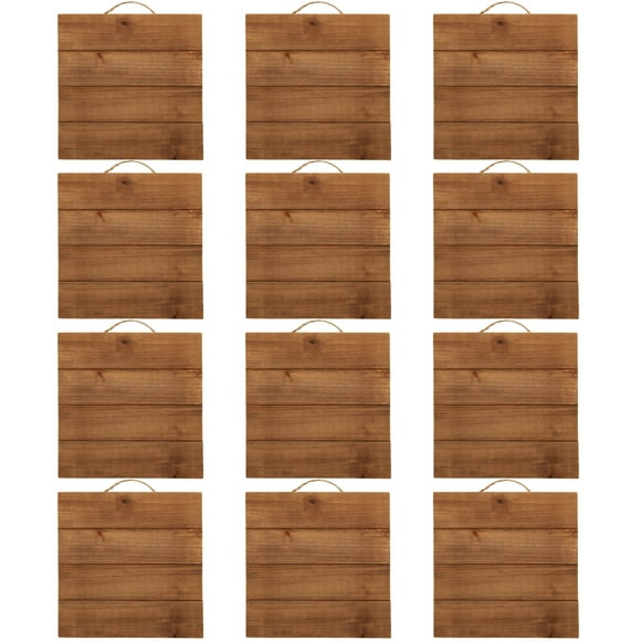 10” x 10" Square Wood Pallet Plaque by Make Market - Unfinished Hanging Decorative Sign - Bulk 12 Pack