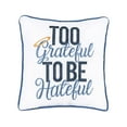 thumbnail image 1 of Too Grateful Embroidered Small Petite Throw Pillow, 10" x 10", 1 of 4