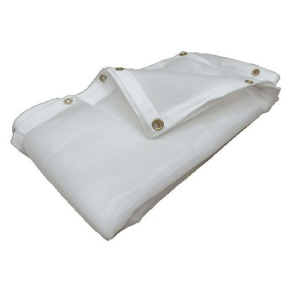 (10' x 10')(White) Super Heavy Duty Mesh Tarp Net Sail Sun Shade Awning and Fence Screen Patio and Canopy Cover