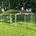 thumbnail image 1 of 10 x 10 ft ( 118" x 118" x 67" ) Outdoor Dog Kennel Outside Large Heavy Duty Shade Dog Pen Playpen Pet Dog Enclosure Crate Dog Run House with UV & Waterproof Cover, 1 of 11
