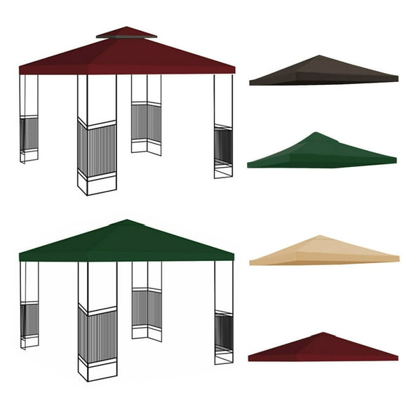 10 x 10 ft Gazebo Top Replacement for Single Tier Outdoor Canopy Cover Patio Garden Yard