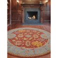 thumbnail image 1 of 10 x 10 ft. Hand Tufted Wool Oriental Round Area Rug, Red & Blue, 1 of 1