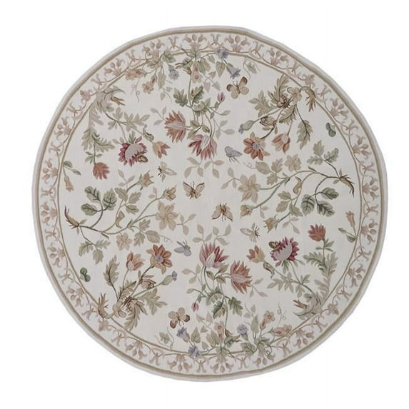 10 x 10 ft. Valence Flat Woven Round Area Rug - Light Green