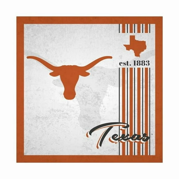 10 x 10 in. Album Design Texas Longhorns Wood Sign