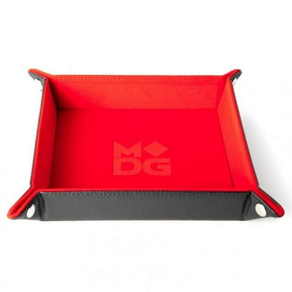 10 x 10 in. Folding Dice Tray, Velvet - Red