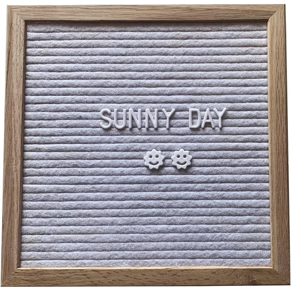 10 x 10 inch Felt Board Felt Letter Board Sign, Message Board Board Letter Boards Sign Bulletin Board Letters, Announcements Announcement Sign (Grey)