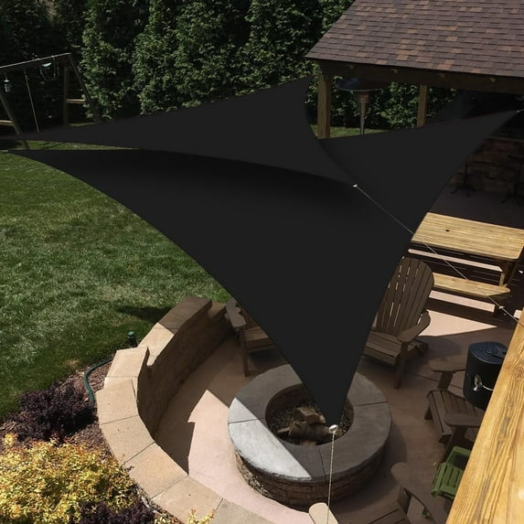 10' x 10' x 10' Triangle Waterproof Sun Shade Sail Outdoor Canopy Cover UV Block for Backyard Porch Pergola Deck Garden Patio with Free Rope