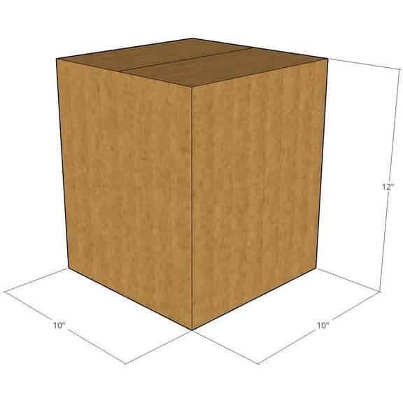 10" x 10" x 12" Corrugated Boxes 32 ECT (Pack of 10-10x10x12) | Quality Moving Boxes. Great for Shipping Boxes for Business, Office or Home.