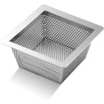 thumbnail image 1 of 10 x 10 x 5 Inches Stainless Steel Commercial Floor Drain Strainer Square Floor Drain Filter Accessories for Commercial Kitchen Restaurant Dinner Cafe, 1 of 6