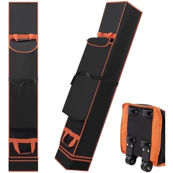 10 x 10 x 62in Canopy Bag Replacement with Roller Wheels, for 10 x 10 Pop Up Canopy Tent, Tent Carrying Bag Replacement with Handles, 800D Waterproof Oxford Fabric$$Garden & Patio