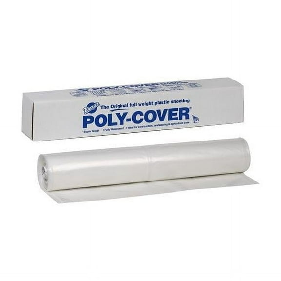 10 x 100 ft. 4 Mil Poly-Cover Plastic Sheets, Clear