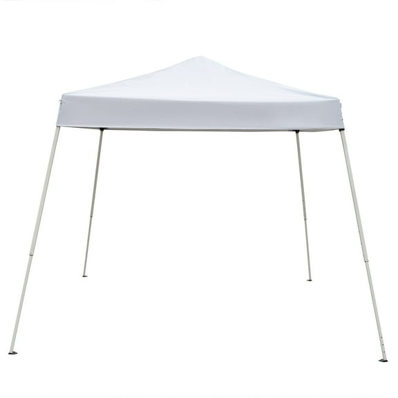 10 x 10FT Pop Up Canopy Tent, Outdoor Instant Folding Gazebo with Carry Bag Portable Gazebo Shelter for Camp Beach Patio Garden, White