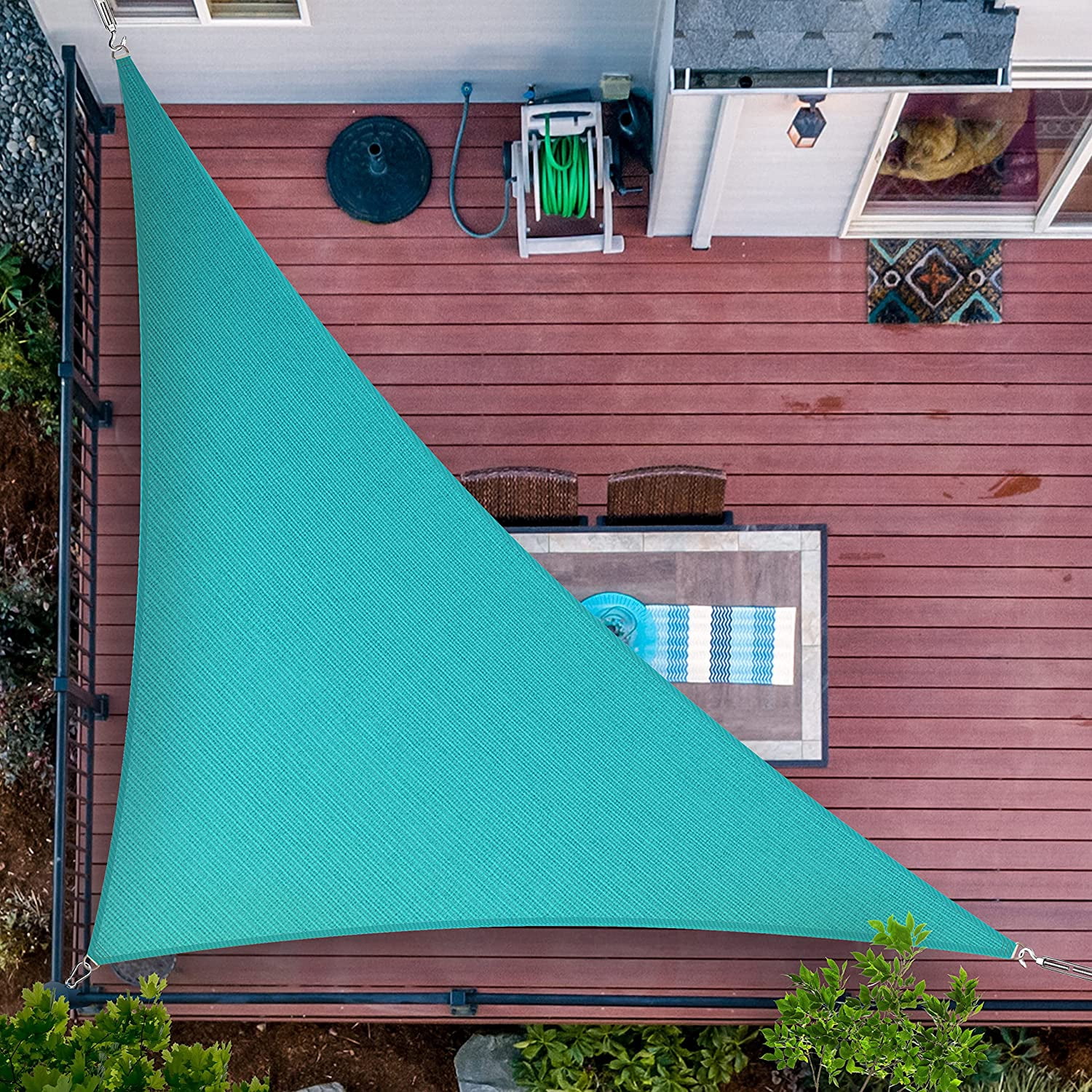 12'x16' Rectangle Sun Shade Sail Fabric Outdoor Canopy Patio Pool