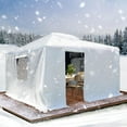 thumbnail image 1 of 10 x 12 FT Outdoor Hardtop Gazebo Cover, Universal Winter Gazebo Cover with Sidewalls and Mesh Windows, All-Season Waterproof Enclosed Gazebo Cover Outside, White (Gazebo Not Included), 1 of 15