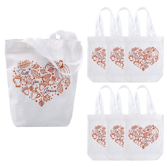 10" x 12" Medium Fall for Jesus Tote Bags - 6 Pieces