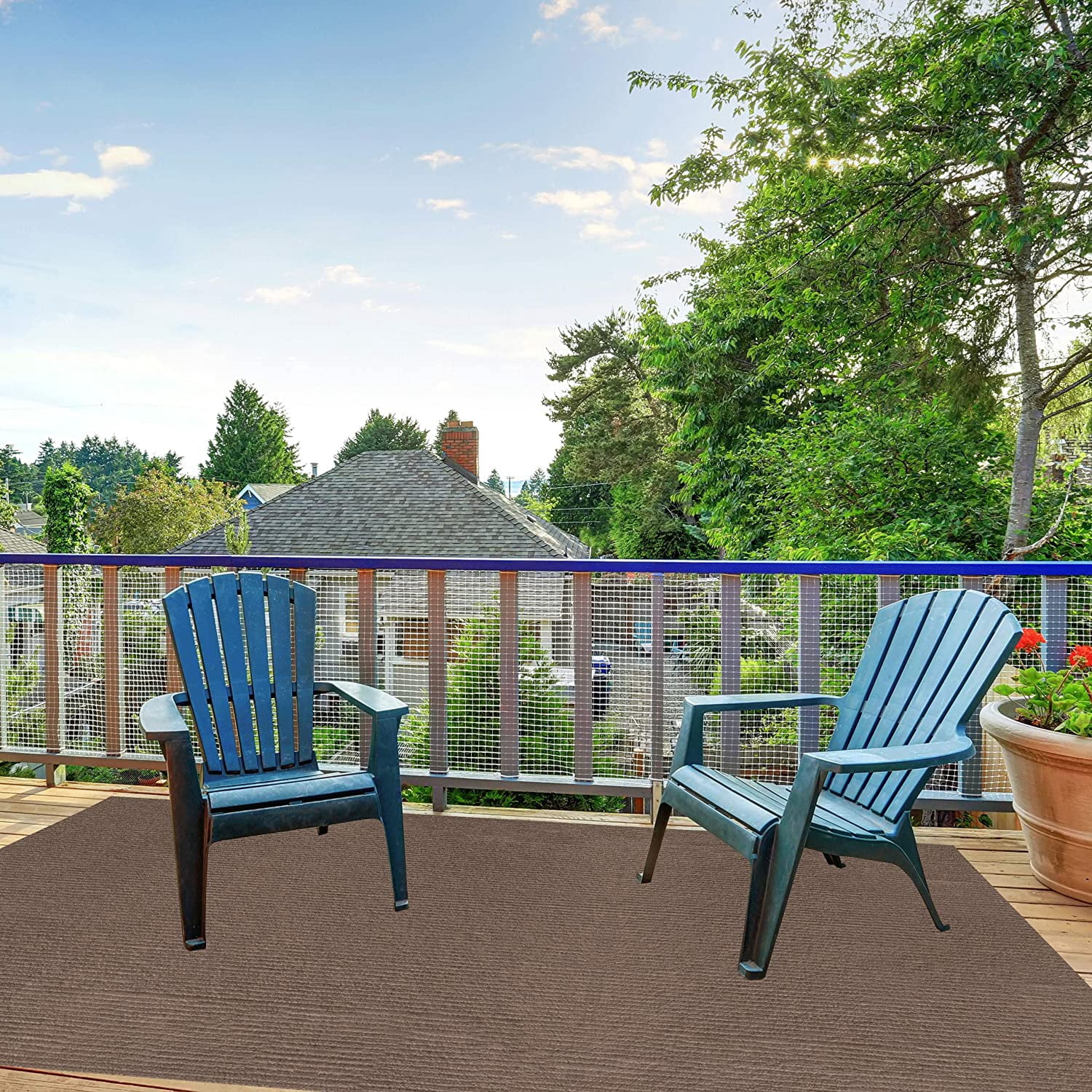 10' x 12' Soft and Durable Ribbed Pattern Indoor/Outdoor Area Rugs ...