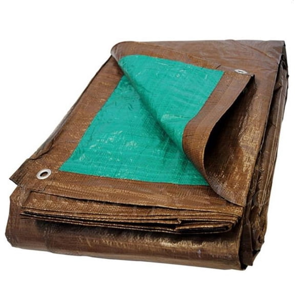 10 x 12 ft. Brown & Green Poly Tarp