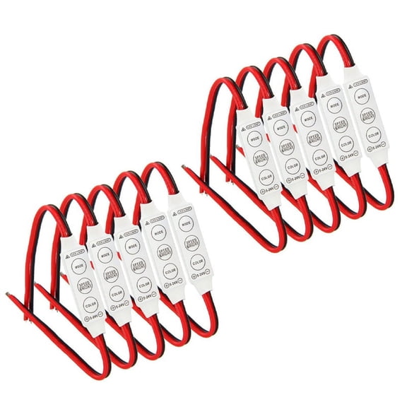 10 x 12V Wired Control Module with Strobe Flash For Car or Household LED Strip/Bulbs,10 x Wired Control Module,White