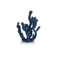 thumbnail image 1 of 10" x 13" Blue Polystone Textured Porous Coral Sculpture with Acrylic Base, by DecMode, 1 of 9