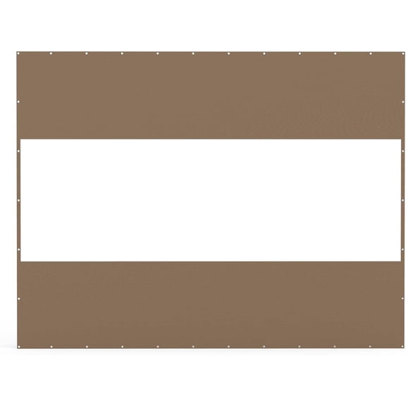 10' x 13' Brown Outdoor Clear Panel Curtain, Heavy Duty 18 oz Waterproof PVC Privacy Screen