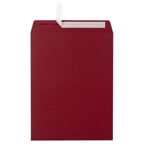 10 x 13 Open End Envelopes | Peel & Press | Garnet Red | 80lb. Text | 250 Qty