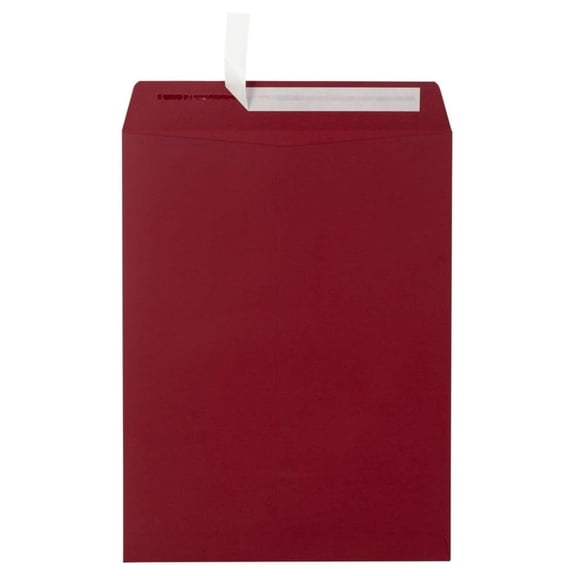 10 x 13 Open End Envelopes | Peel & Press | Garnet Red | 80lb. Text | 250 Qty