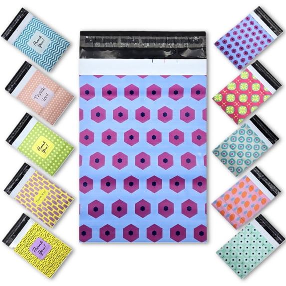 10 x 13 Poly Mailers Designer Quality 2.4Mil Thickness Shipping Plastic Envelopes Mailing Bags Self Adhesive Printed